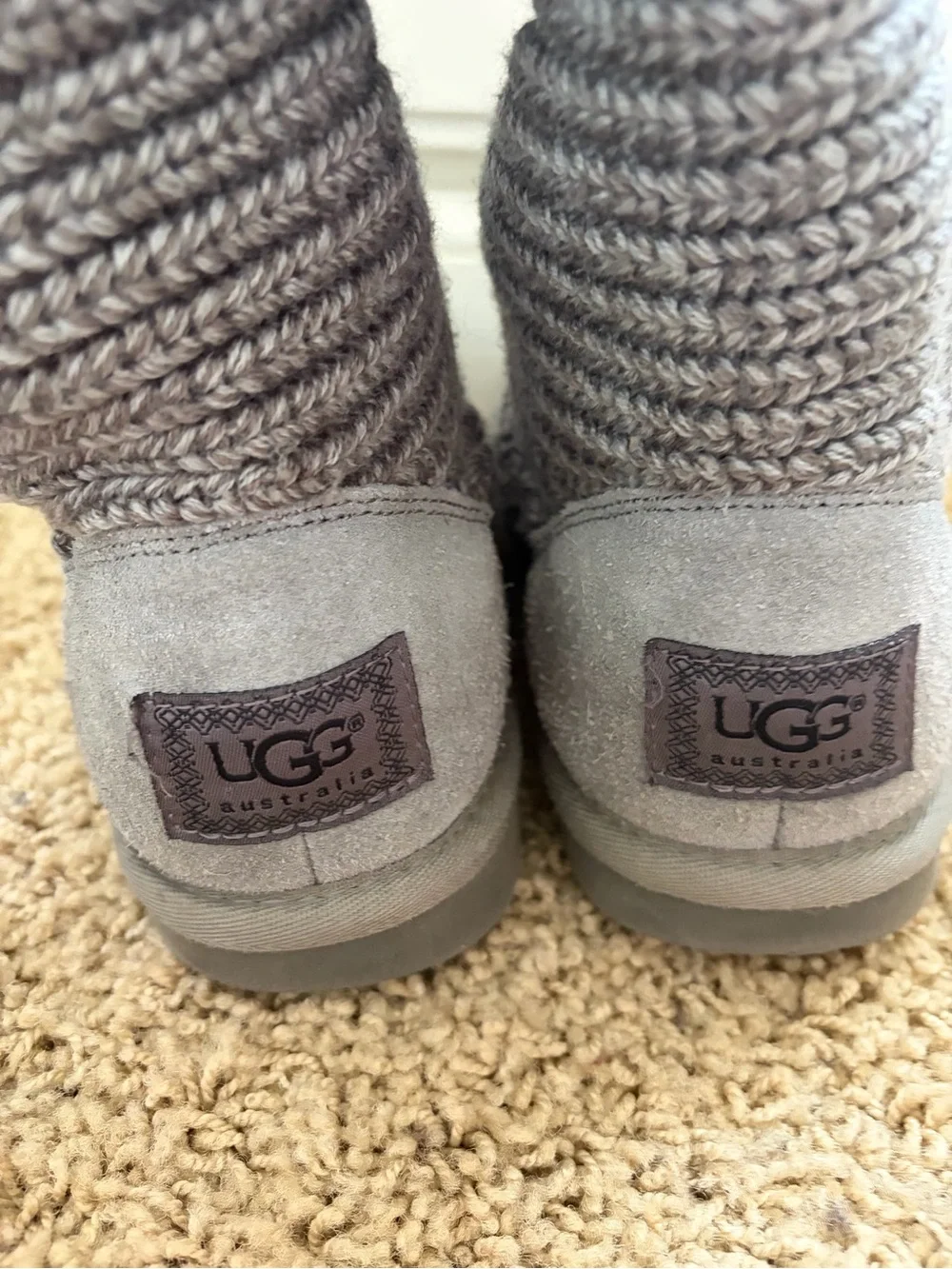 UGG Cardy Gray Boot Slippers Size 3